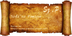 Szász Pamina névjegykártya